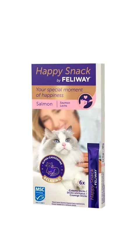 Begränsat antal Happy Snack Lax by FELIWAY – 6 x 15 g