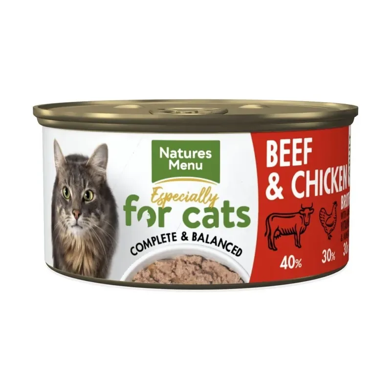 Begränsat antal Natures Menu Cat Adult Nöt & Kyckling 85 g
