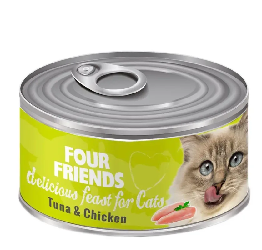 Begränsat antal Våtfoder Kyckling & Tonfisk för Katt – 24 st x 85 g