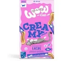 Begränsat antal Wow Cat Creamy Snack 5 x 15 g – Lax