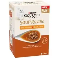 Begränsat erbjudande Gourmet Soup Royale 6 x 45 g – Kötturval (3 sorter)