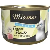 Begränsat erbjudande Miamor Feine Beute 12 x 185 g – Kitten fjäderfä