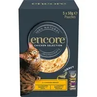Beställ idag Ekonomipack Encore Cat Gravy Pouch Mix 20 x 50 g – Kycklingurval (3 sorter)