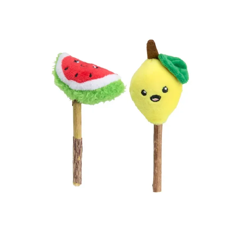 Beställ idag Little&Bigger Juicy Vibes Kattleksaker med Matatabi Melon & Citron 2-pack
