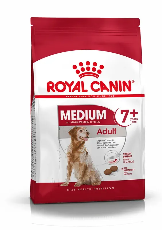 Beställ idag Medium 7+ Adult Torrfoder för hund – 4 kg