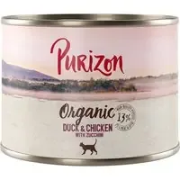 Beställ idag Purizon Organic ekologiskt 6 x 200 g – Ekologisk anka & ekologisk kyckling med ekologisk zucchini