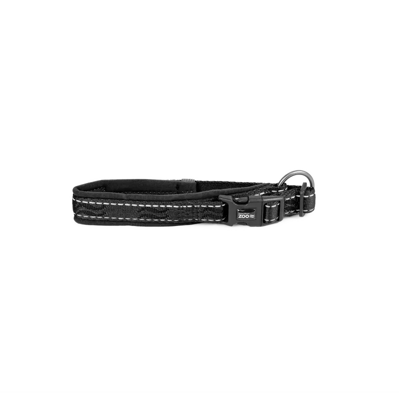 Beställ nu Hundhalsband Rufus vadderat ställbart 15 mm x 2535 cm Svart