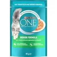 Beställ nu PURINA One Indoor Formula – 13 x 85 g Tonfisk & gröna bönor