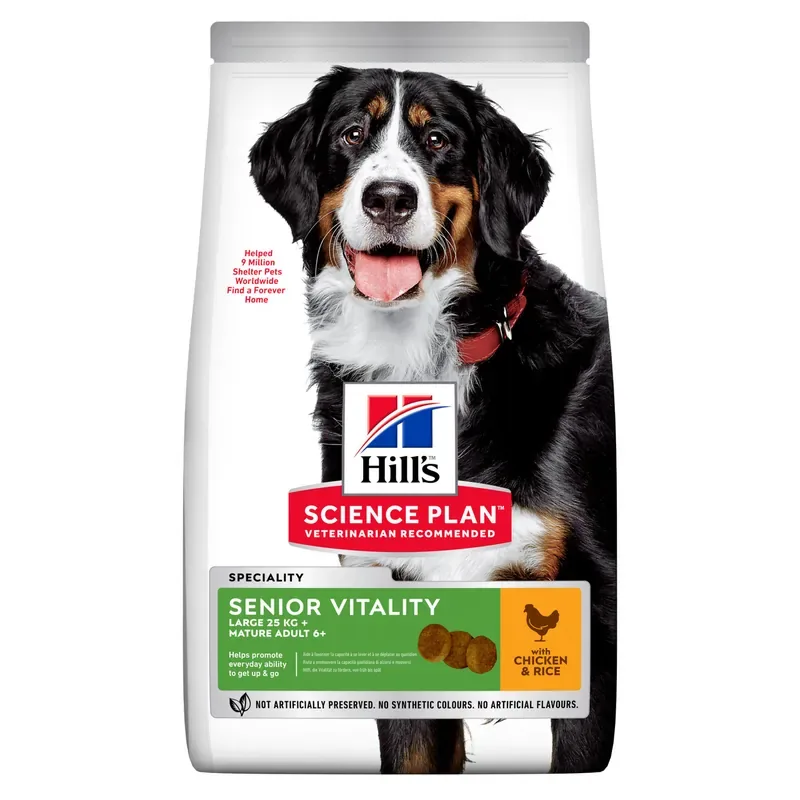 Beställ nu Senior Vitality Large Breed Mature Adult 6+ hundfoder med kyckling & ris – 14 kg