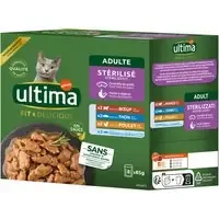 Beställ nu Ultima Sterilized Cat 8 x 85 g – Mix II (kyckling, nötkött, tonfisk, havsfisk)