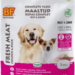 BF Petfood Köttmåltid kyckling med anka hundfoder (90 g)