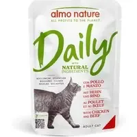 Billig Almo Nature Daily Menu Pouch 6 x 70 g – Kyckling och nötkött