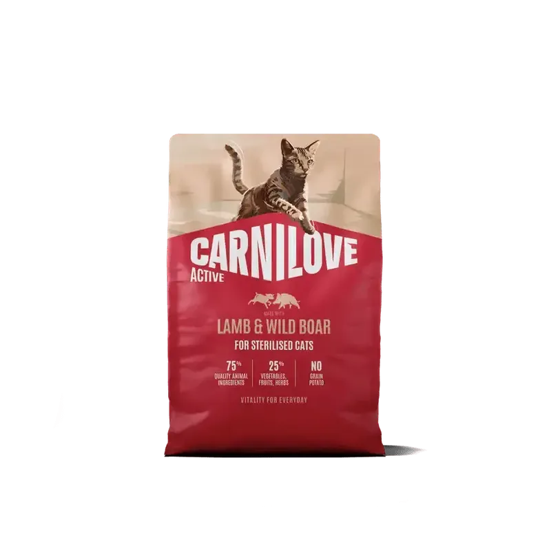 Billig Carnilove Active Cat Dry Lamb & Wild boar for Sterilised Adult All Breeds – 2 kg