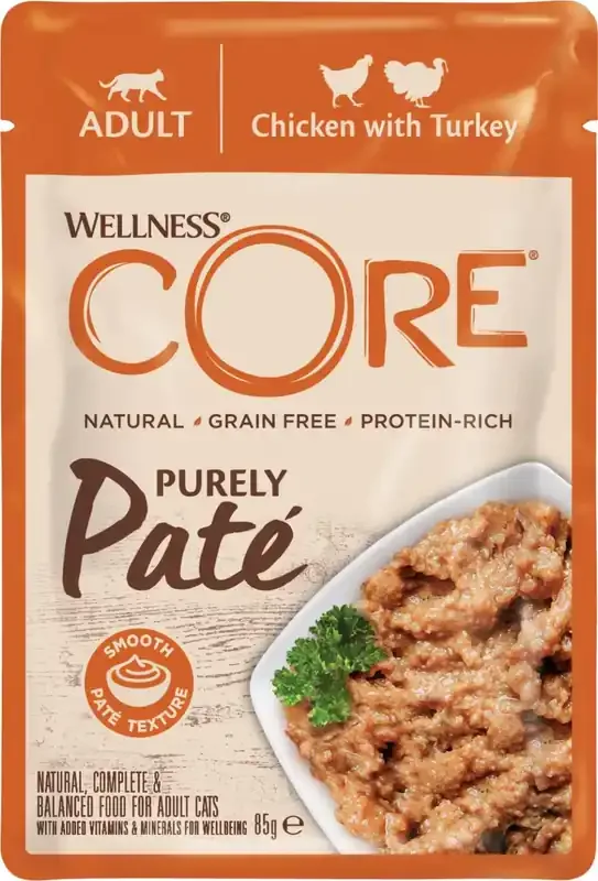 Billig Core adult Purely Paté chicken & turkey för katter 85 g