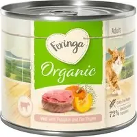 Billigare Ekonomipack Feringa Organic Adult ekologisk meny 24 x 200 g – Ekologisk kalv med ekologisk pumpa & ekologisk kattimjan