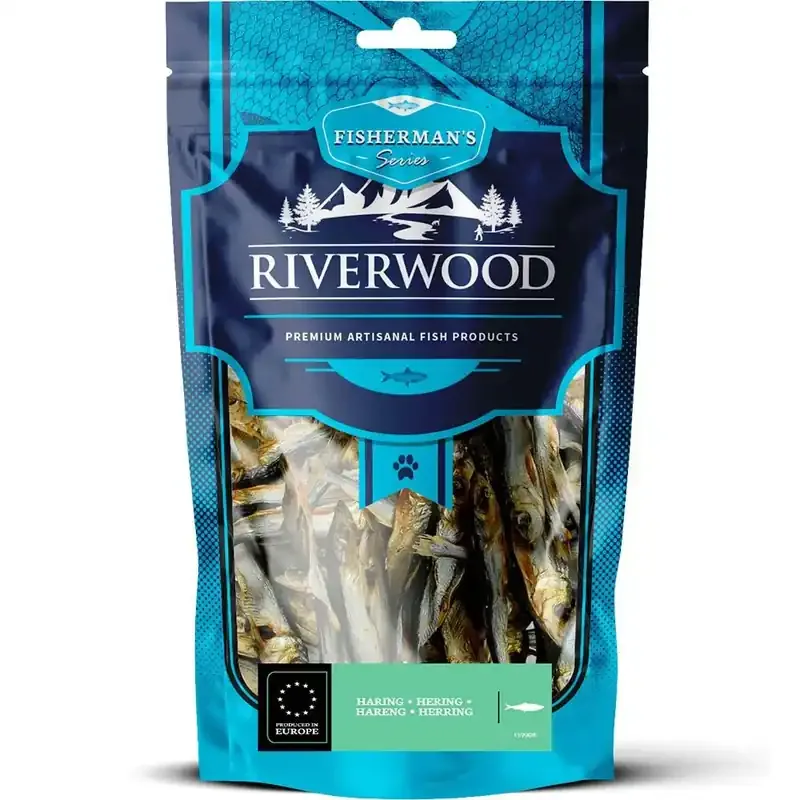 Billigare Riverwood torkad strömming 100 g för hundar och katter