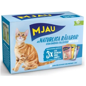 Bitar i Gel茅 med K枚tt och Fisk 12x85g Kattmat