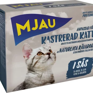 Bitar i S氓s med K枚tt och Fisk 8x85g Kattmat