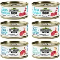 Blandat provpack Greenwoods Delight Tuna 6 x 70 g – Mixpack 4 sorter Rabatter