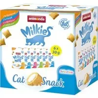Blandpack animonda Milkies knaperkuddar – 6 x 30 g (4 sorter) Expressleverans