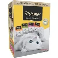 Blandpack Miamor Ragout Royale 12 x 100 g – Fjäderfä-Mix Sauce (Kyckling, Kalkon, Anka, Fjäderfä) Rabatt