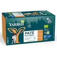 Blandpack Yarrah Ekologisk Paté 8 x 100 g – 16 x 100 g Ekologiskt nötkött, Ekologisk kyckling & ekologisk kalkon, lax Kampanj