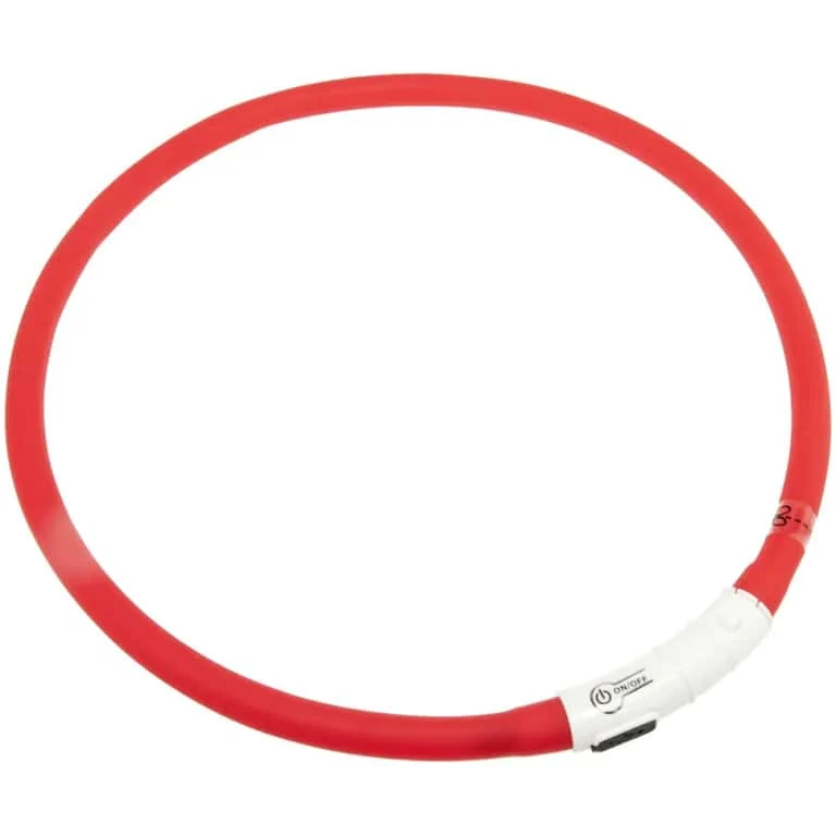 Blinkhalsband ”Visio”, USB-laddning – Röd