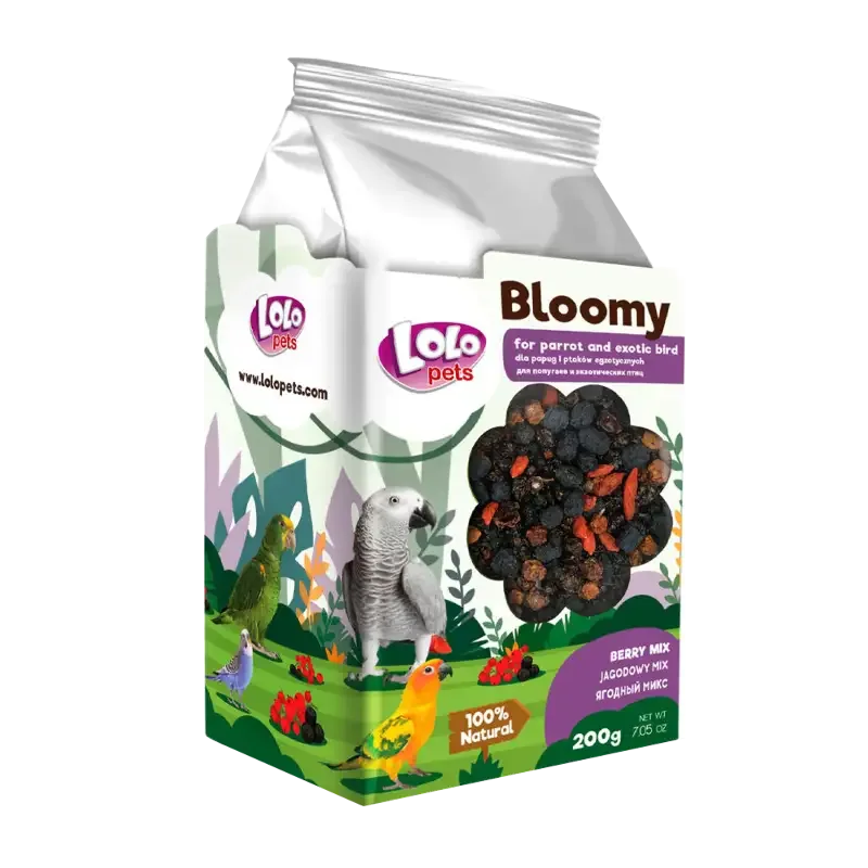 Bloomy Berry Mix Exotiska fåglar – 200 G