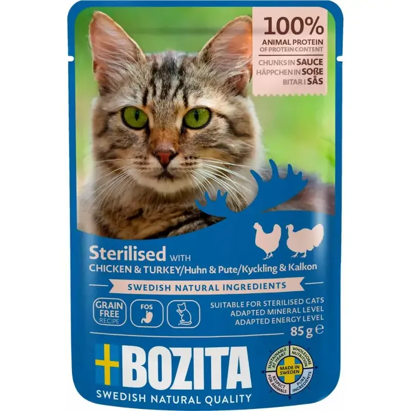 Bozita Feline Chunks In Sauce Sterilized Chicken & Turkey 85g