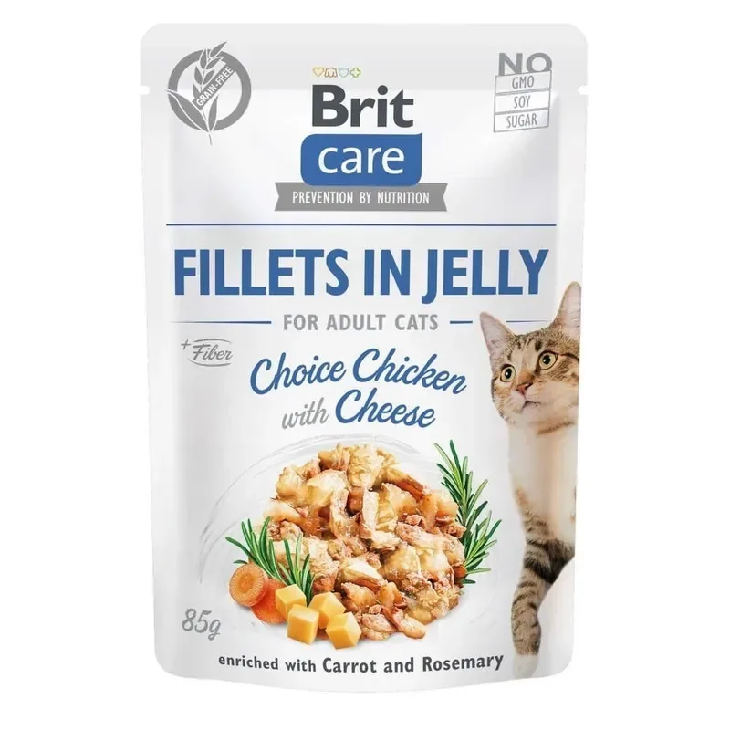Brit Care Cat Adult Kyckling & Ost i Gelé 85 g Nyhet