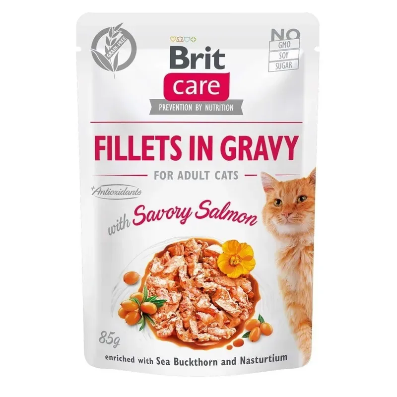 Brit Care Cat Adult Lax i Sås 85 g Extra rabatt