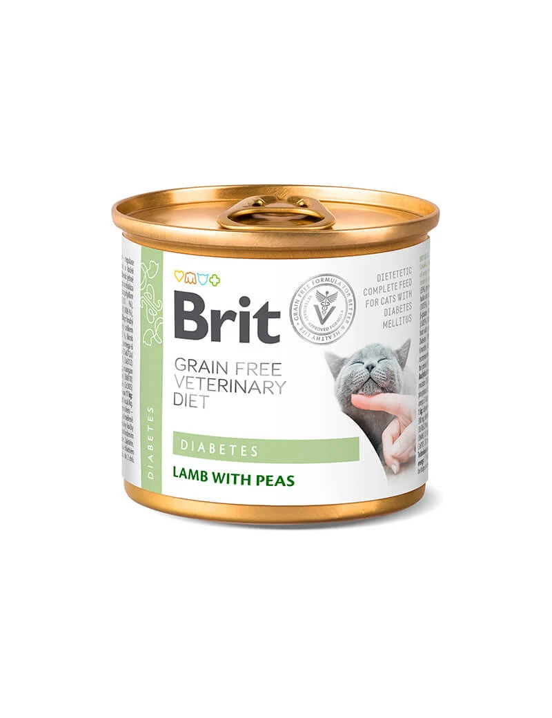 Brit GF Vet Diet Cat Cans Diabetes 200g