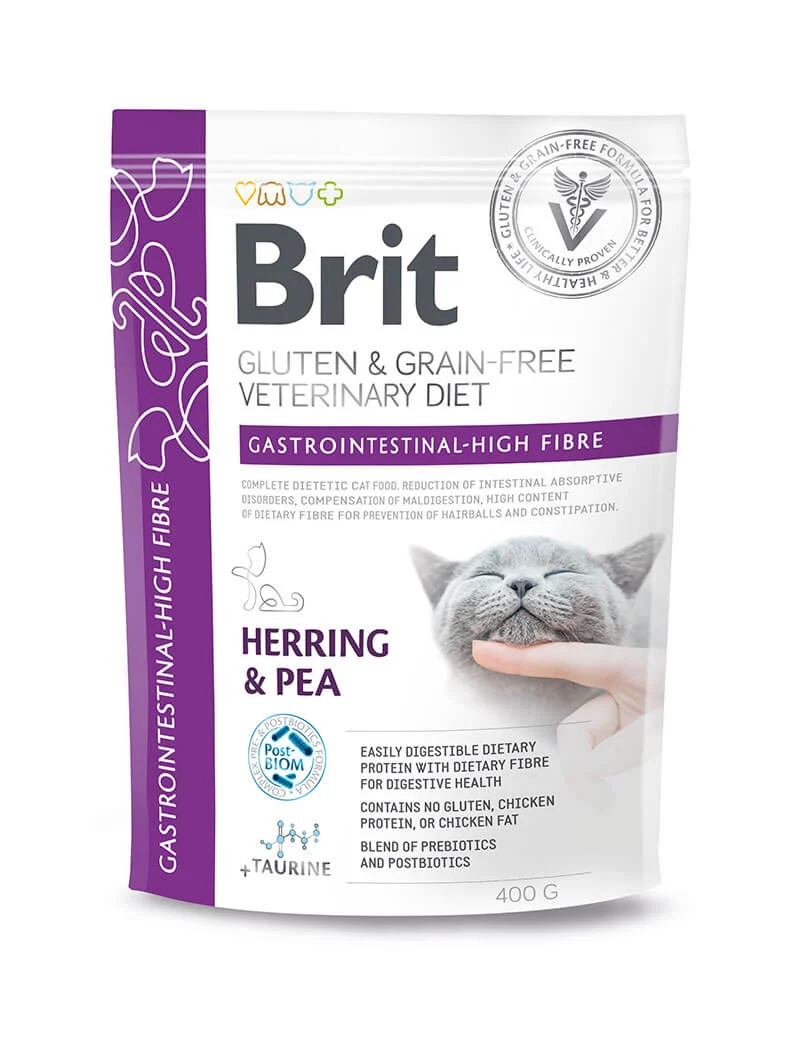 Brit GF Vet Diets Cat Gastro. High Fibre 400g