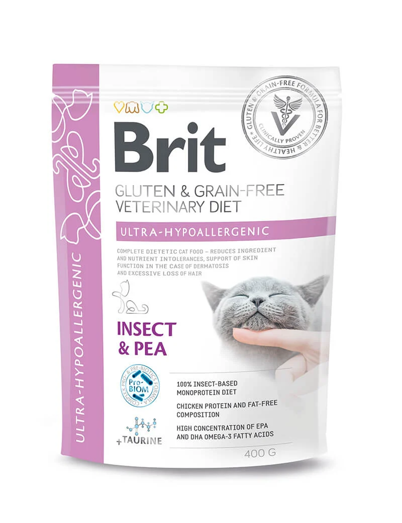 Brit GF Vet Diets Cat Ultra-Hypoallergenic 400g