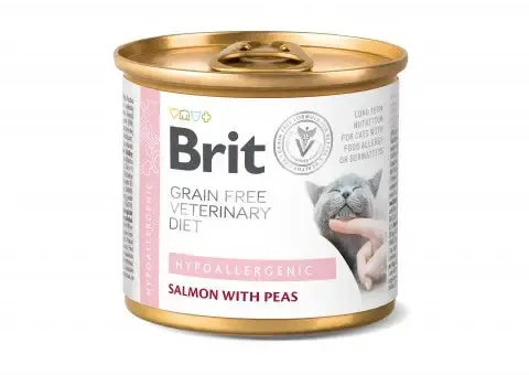 Brit Hypoallergenic Salmon with Peas Katt 6 x 200 g Lågt pris