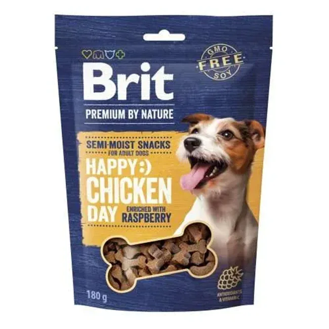 Brit PbN Semi-moist Snacks Kyckling & Hallon 180g