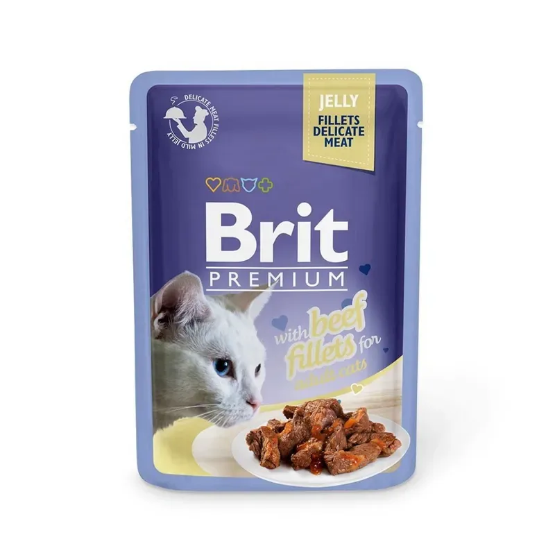 Brit Premium Pouches Fillets in Jelly with Beef Extra rabatt