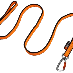 Bungee leash black/orange