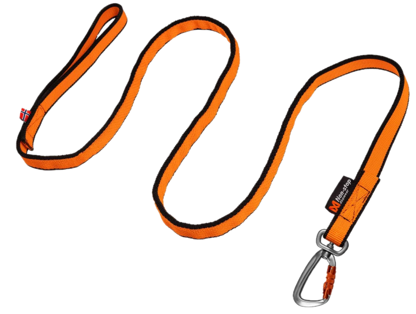 Bungee leash black/orange