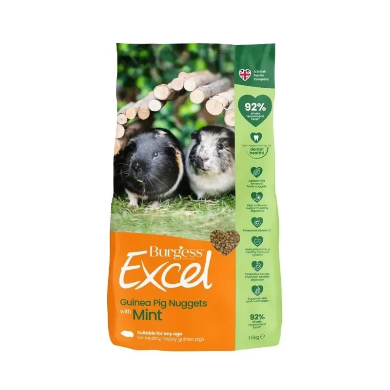 Burgess Excel Guinea Pig Adult with Mint Reapris