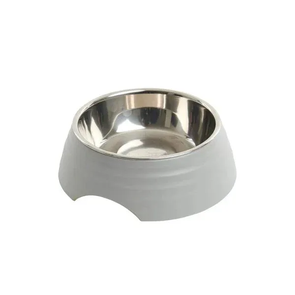 Buster Frosted Ripple Matskål 350 ml, Grå