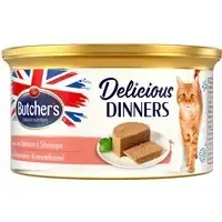 Butcher‘s Delicious Dinners Cat 24 x 85 g – Lax & räkor Nyhet
