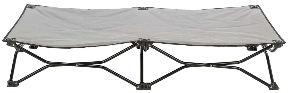 Campingsäng 120x22x60cm Beige/Svart