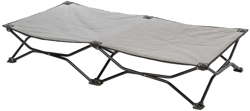 Campingsäng 120x22x60cm Beige/Svart - Image 2