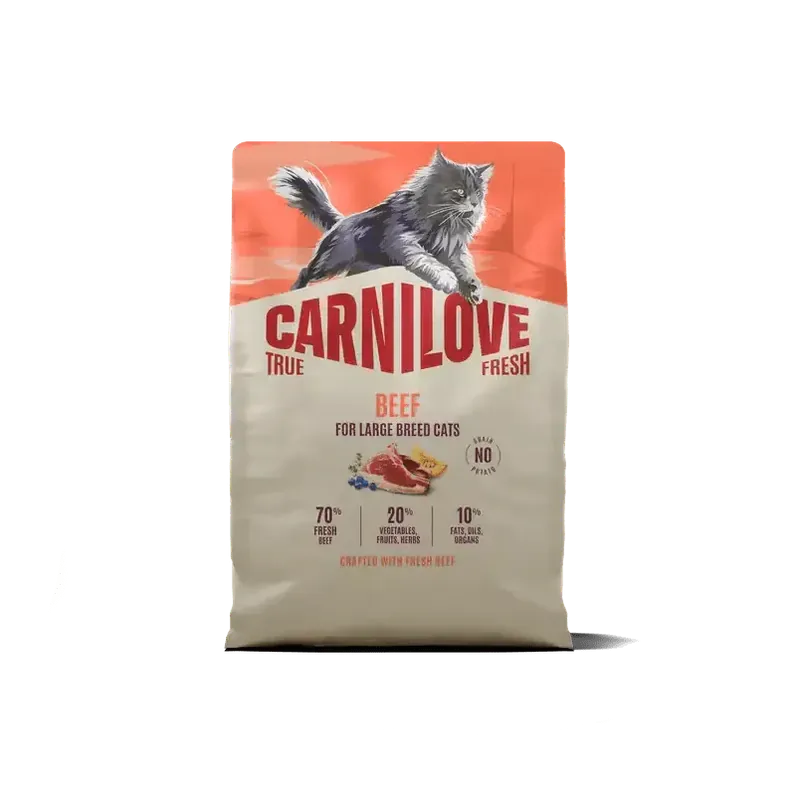 Carnilove True Fresh Cat Dry Beef for Adult Large Breeds – 2 kg Säker betalning