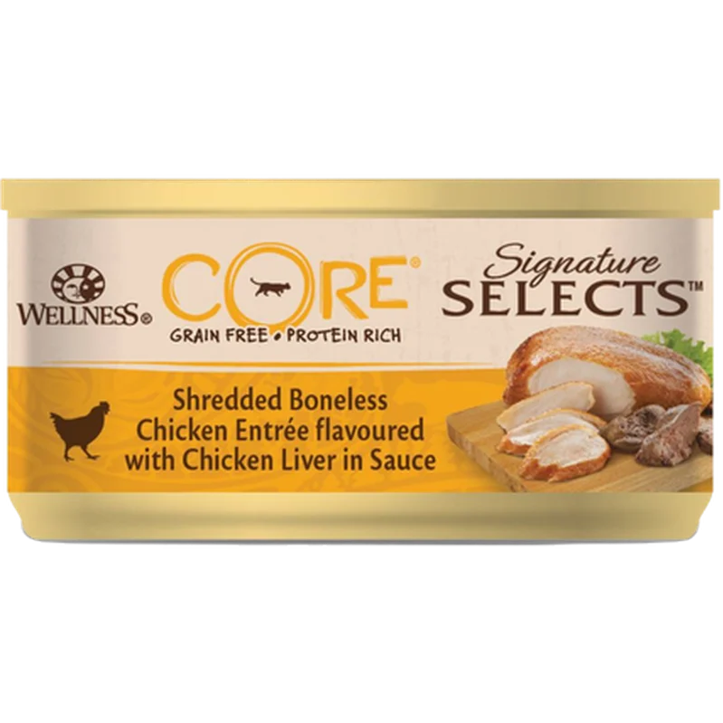 Cat Adult Signature Selects Shredded Chicken & Chicken Liver Wet