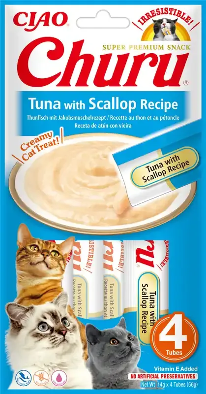 Cat Cremy Tuna with Scallop 4x14g Kampanj
