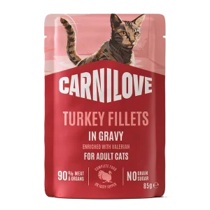 Cat Pouch Gravy rich in Turkey enriched with Valerian