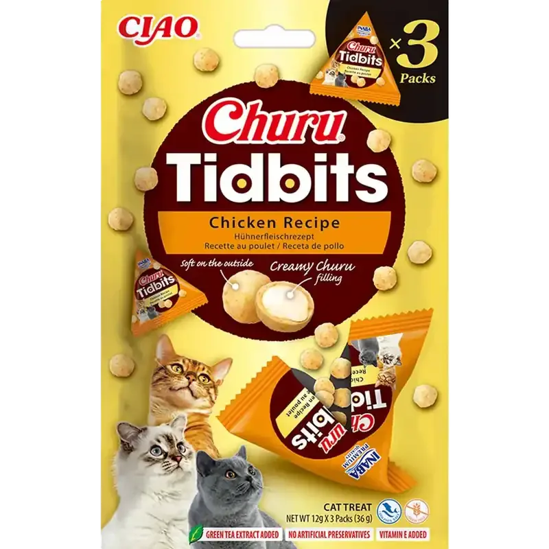 Cat Tidbits Chicken 12 g x 3pack Populär