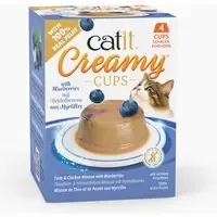Catit Creamy Cups 4 x 25 g – Tonfisk & kyckling med blåbär Snabb leverans